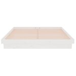 vidaXL Cadre de lit Blanc Bois massif 150x200 cm Très grand
