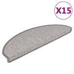 vidaXL Tapis d'escalier autocollants aspect sisal 15 Pièces 65x21x4 cm