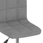 vidaXL Chaises pivotantes à manger lot de 4 gris foncé velours