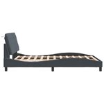 vidaXL Cadre de lit avec tête de lit Gris foncé 120x200 cm Velours