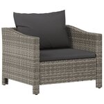 Salon de jardin meuble d'extérieur ensemble de mobilier 5 pièces avec coussins gris résine tressée 02_0016410