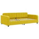 vidaXL Lit de jour avec gigogne et tiroirs jaune 90x200 cm velours