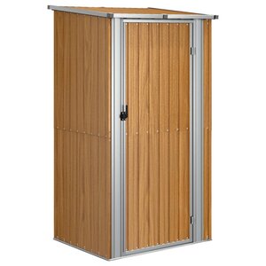 vidaXL Abri de jardin marron 118 5 x 97 x 209 5 cm Acier galvanisé