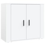 vidaXL Buffet haut Blanc Bois d'ingénierie