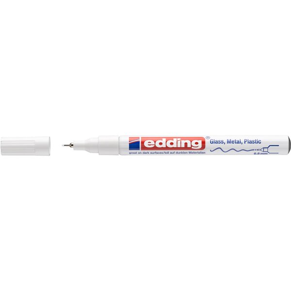 Marqueur Peinture Brillante 780 Blanc Pointe Fine 0 8 mm x 10 EDDING