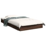 vidaXL Cadre de lit sans matelas chêne marron 90x190cm bois ingénierie