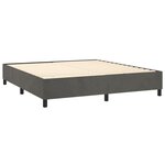 vidaXL Cadre de lit Gris foncé 200 x 200 cm Velours