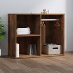 vidaXL Armoire de dressing Chêne fumé 80x40x65 cm Bois d'ingénierie