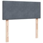 vidaXL Sommier à lattes de lit et matelas Gris foncé 120x200cm Velours