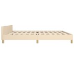 vidaXL Cadre de lit avec tête de lit Crème 200 x 200 cm Tissu