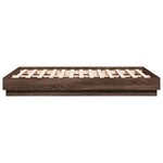 vidaXL Cadre de lit chêne marron 120x190 cm bois d'ingénierie