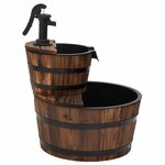 vidaXL Fontaine à eau avec pompe 44 5x44 5x58 cm Bois de sapin massif