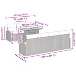 vidaXL Ensemble de Salle à Manger de Jardin 8 Pièces avec Coussins Beige Rattan Poly Acacia