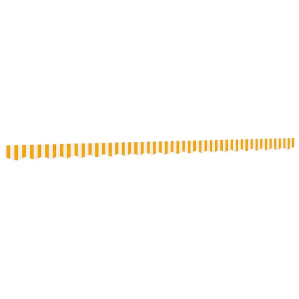 vidaXL Tissu de remplacement de cantonnière d’auvent jaune blanc 5 m