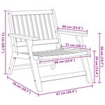 vidaXL Chaises de jardin avec table 3 Pièces Bois d'acacia massif