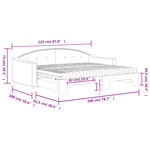 vidaXL Lit de jour avec gigogne et matelas crème 90x200 cm tissu