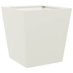 vidaXL Jardinière blanc 40x40x40 cm acier