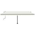 vidaXL Auvent manuel rétractable sur pied 500x300 cm Crème