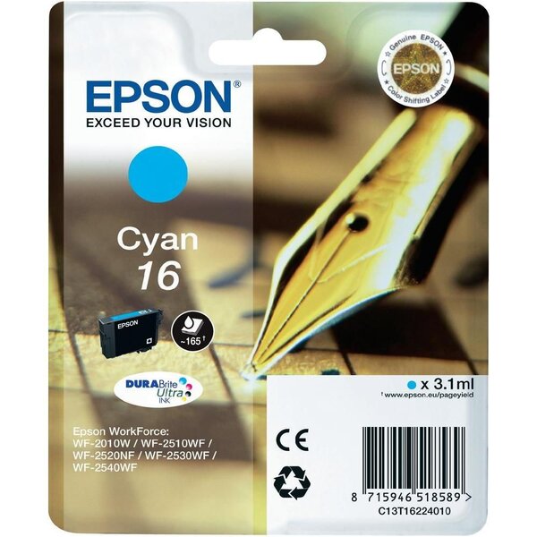 Cartouche d'encre epson stylo a plume 16 (cyan)