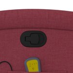 vidaXL Fauteuil inclinable de massage Rouge bordeaux Tissu