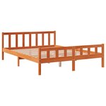 vidaXL Cadre de lit sans matelas cire marron 150x200cm bois pin massif