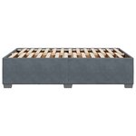 vidaXL Cadre de lit Gris foncé 120x200 cm Velours