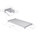 Lit enfant TEENY 140 x 200 vert sauge