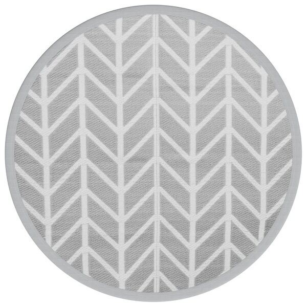 vidaXL Tapis d'extérieur gris Ø160 cm PP
