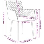 vidaXL Chaises à manger lot de 2 Noir Velours