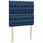 vidaXL Sommier à lattes de lit avec matelas Bleu 90x190 cm Tissu