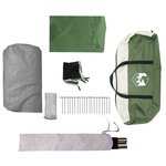 vidaXL Tente familiale avec porche 6 personnes vert imperméable