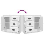 vidaXL Buffet blanc 70x35 5x67 5 cm bois d'ingénierie