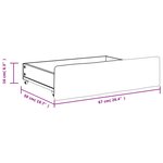 vidaXL Tiroirs de lit 2 Pièces crème bois d'ingénierie et tissu