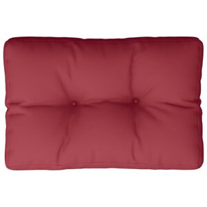 vidaXL Coussin de palette rouge bordeaux 60x40x12 cm tissu