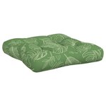 vidaXL Coussins de palette lot de 2 motif de feuilles tissu Oxford