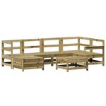 vidaXL Salon de jardin 7 Pièces bois de pin imprégné