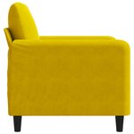vidaXL Fauteuil Jaune 60 cm Velours