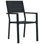 vidaXL Ensemble de salle à manger de jardin 9 pièces HDPE noir