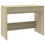 vidaXL Bureau Chêne sonoma 101x50x76 5 cm Bois d'ingénierie