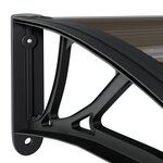 vidaXL Auvent de porte Noir 150x80 cm Polycarbonate