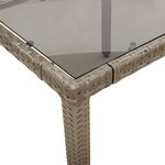 vidaXL Ensemble de bistro de jardin 3 Pièces coussins gris poly rotin