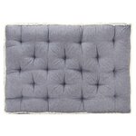 vidaXL Coussin de canapé palette Bleu 120x80x10 cm
