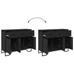 vidaXL Buffet noir 97x32 5x74 5 cm bois d’ingénierie