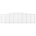 vidaXL Paniers à gabions arqués 6 Pièces 400x30x100/120 cm Fer galvanisé