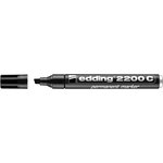 Marqueur Permanent 2200C Corps Alu Noir Pointe Biseau 1-5 mm x 6 EDDING