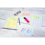 Étui De 100 Fiches - Bristol Quadrillé 5x5 Non Perforé 148x210mm - Couleurs Assorties - X 10 - Exacompta