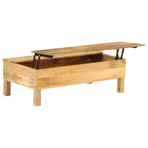 vidaXL Table basse Bois de manguier massif 110 x 55 x 35 cm