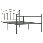 vidaXL Cadre de lit sans matelas gris métal 100x200 cm