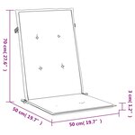 vidaXL Coussins de chaise de jardin à dossier haut lot de 2 vert tissu
