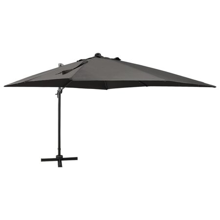 vidaXL Parasol déporté avec mât et lumières LED Anthracite 300 cm